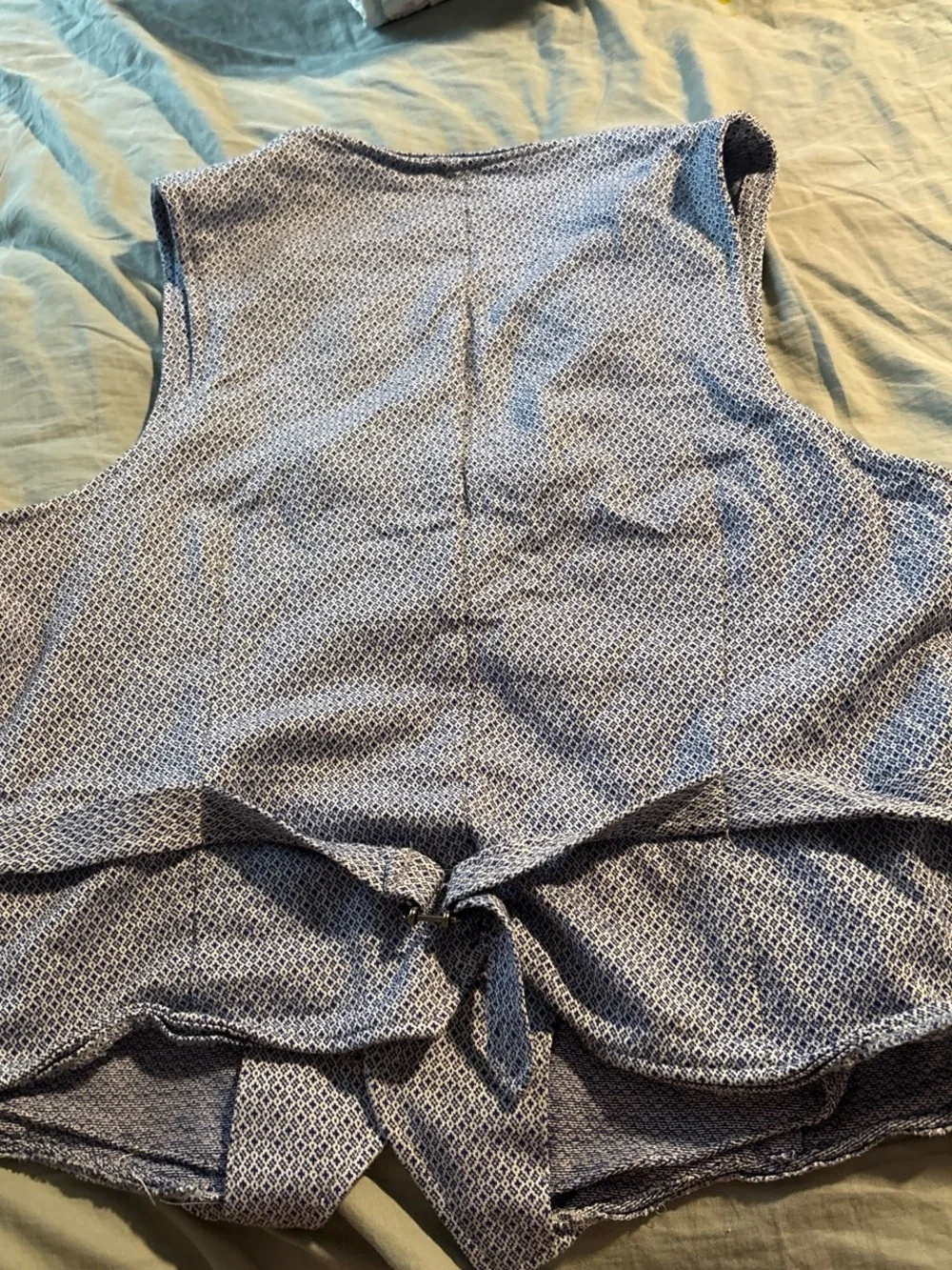 Authentic L.B.M 1911 Men's Blue Patterned Dress Vest